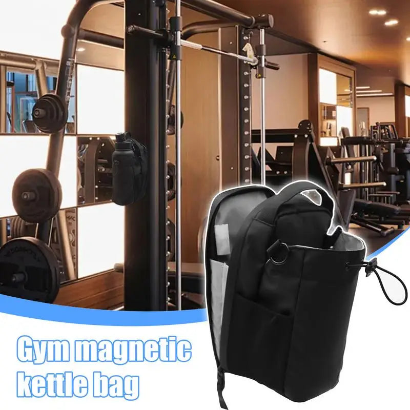 Magnetic Gym Sling Bag Water Bottle & Phone Holder Waterproof Crossbody Bag for Outdoor Sports Travel Fitness Accessories