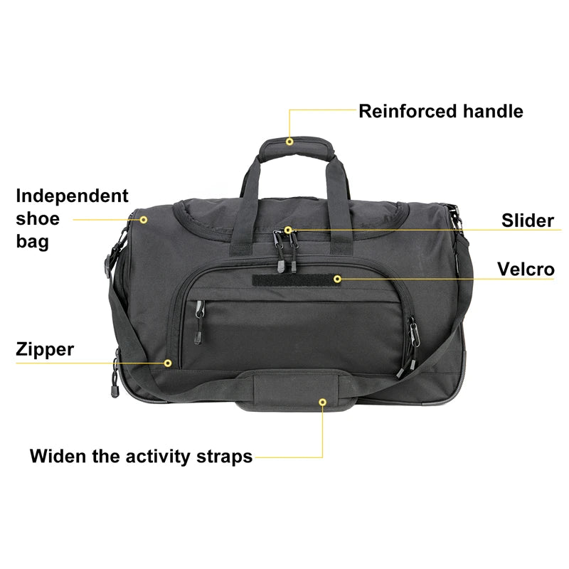 Waterproof Gym Bag Men Sports Travel Bags Tactical Luggage Outdoor Fitness Bag