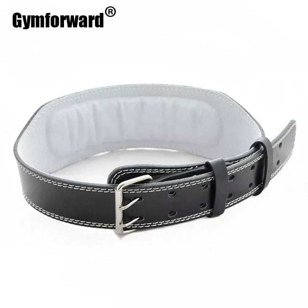 Leather Gym Belt Athletic Bodybuilding Powerlifting Workout Belt Gym Equipment